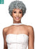 Grey Human Hair Wig for Mature Women